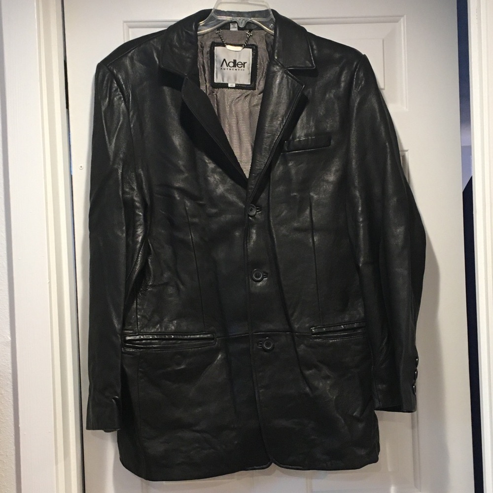 Adler leather jacket, black, Men’s size 42
